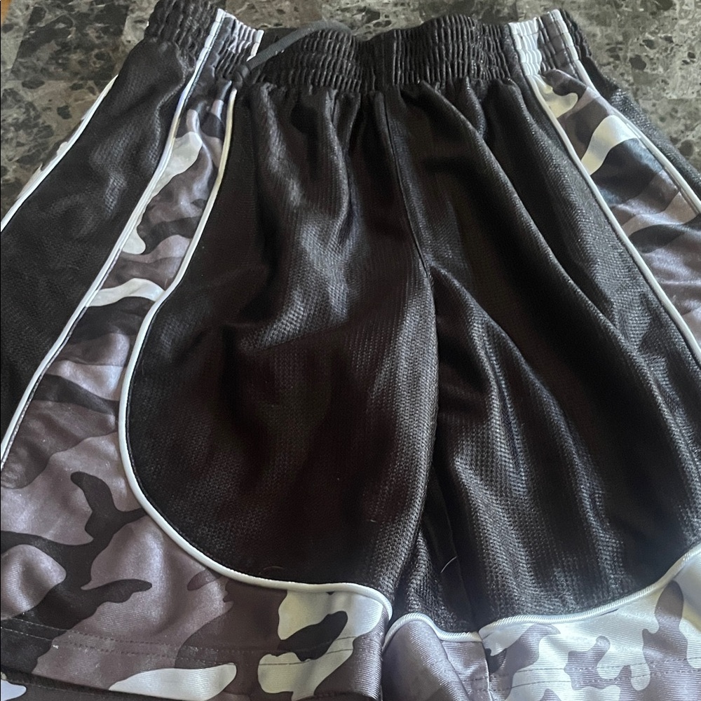 Men's Black and Gray Athletic Shorts